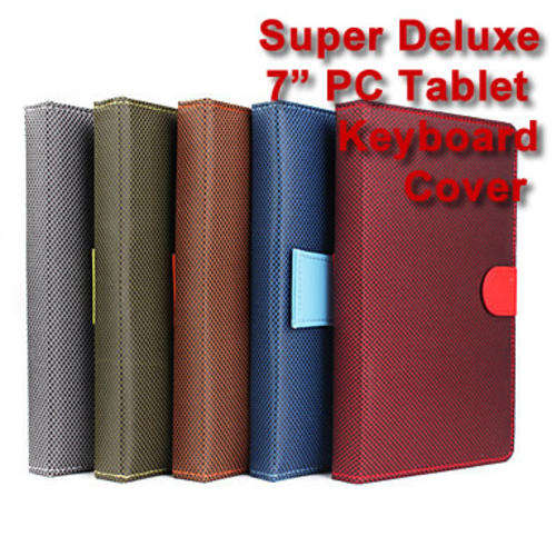 SUPER DELUXE Keyboard Case for 7 Inch Android PC Tablet - RED