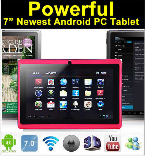 POWERFUL & NEWEST 7" Android 4.0 PC TabletIn Hot Pink In The Market Today!