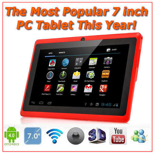 THE MOST POPULAR & NEWEST 7" Android 4.0 PC Tablet In Red On The Market Today!