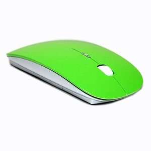 Aerodynamic 2.4GHz Wireless Optical Mouse in Apple Green