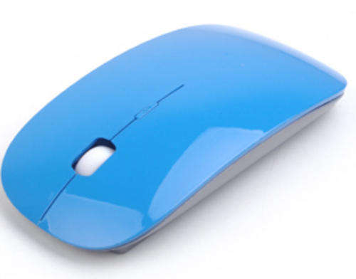 Aerodynamic 2.4GHz Wireless Optical Mouse In Baby Blue