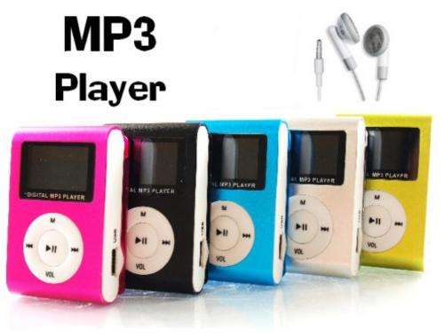 Mini Clip Mp3 Players with LCD Screens in any color you want