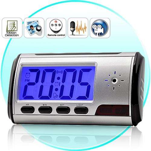 The Classic Digital Spy Clock Camera - black color sides and buttons