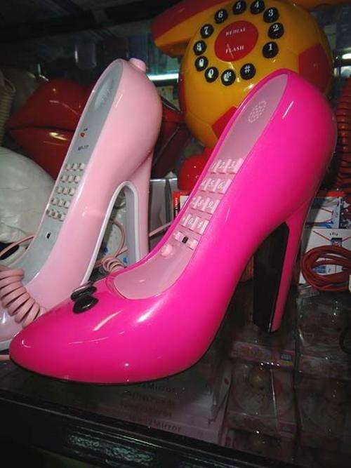 Magenta High Heel Telephone