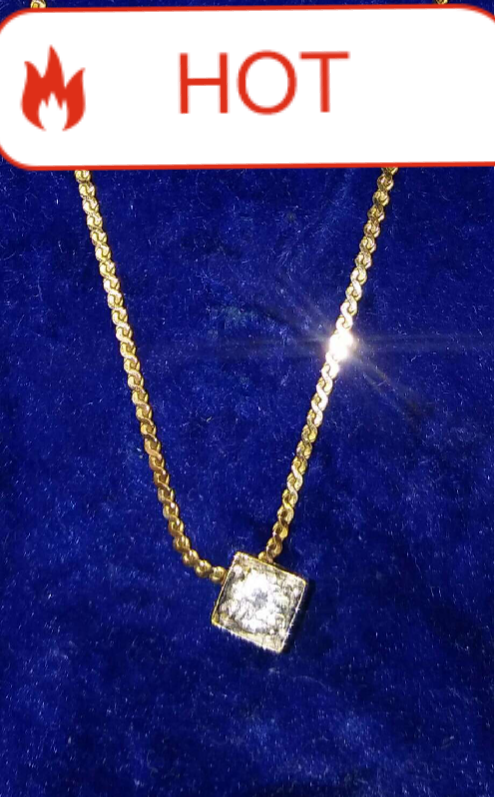*** GENUINE DIAMOND PENDANT SET IN 18CT GOLD & 18CT GOLD CHAIN ***
