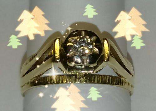 **18ct GOLD DIAMONDRING WITH .15ct NATURAL DIAMOND**