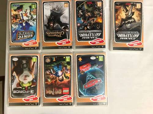 Sony PSP and 7 games -Star Wars Battlefront, Harry Potter, Sonic Rivals, Pirates of the Caribbean...