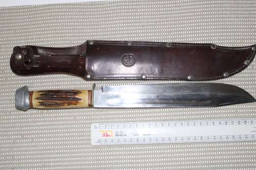Solingen Stag Horn Bowie Knife