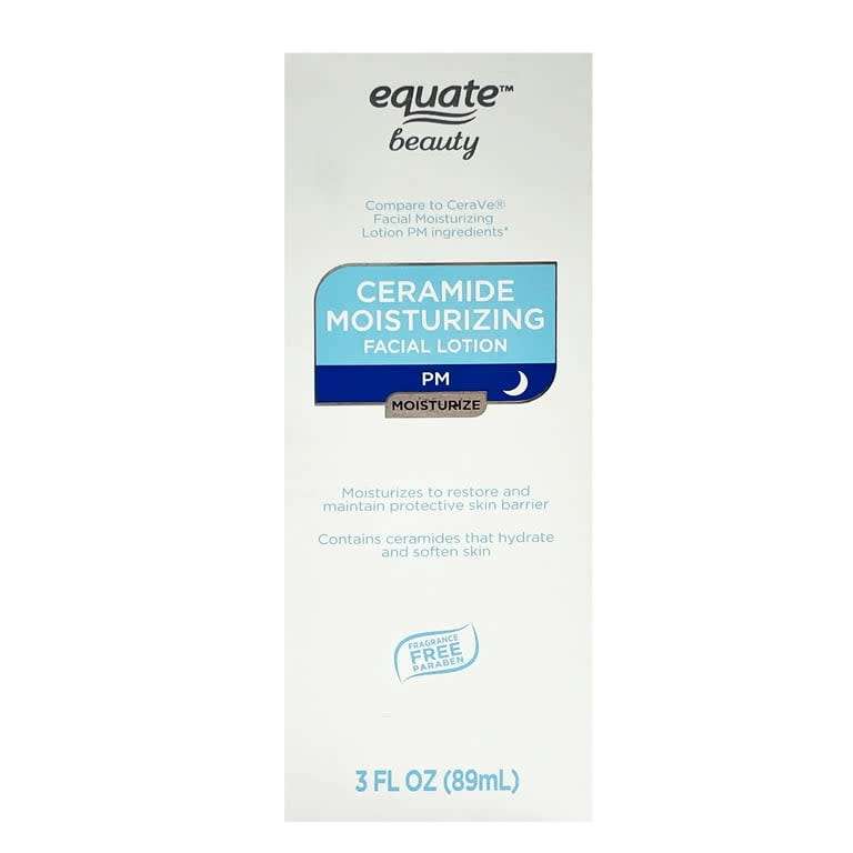 Equate Equate PM Lotion, Fragrance - Free, Oil-Free 3oz.