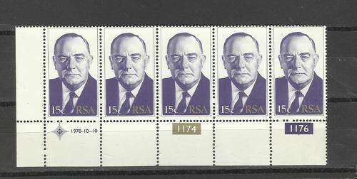 RSA. 1 Control strip. MNH