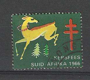 RSA.  1 x 1966 Christmas stamp. Used not hinged