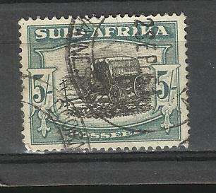 Union.  1 x 5/- stamp.  Used/hinged