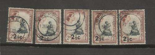 Swaziland. 5 Overprinted stamps. Used/hinged