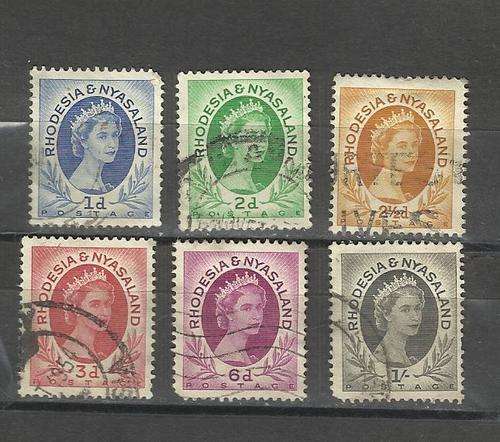 Rhodesia & Nyasaland.  Part of set. Used/hinged