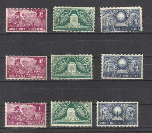 Uninon. 3 Complete sets. Mint few slightly hinged