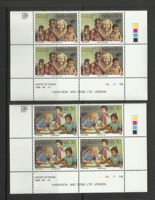 Namibia. Complete set of 2 control blocks. MNH