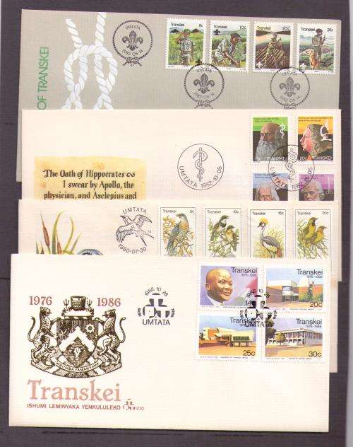 Transkei. 4 FDC's