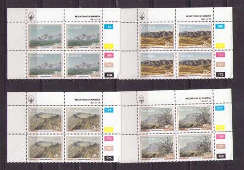 Namibia. Complete set of 4 control blocks. MNH