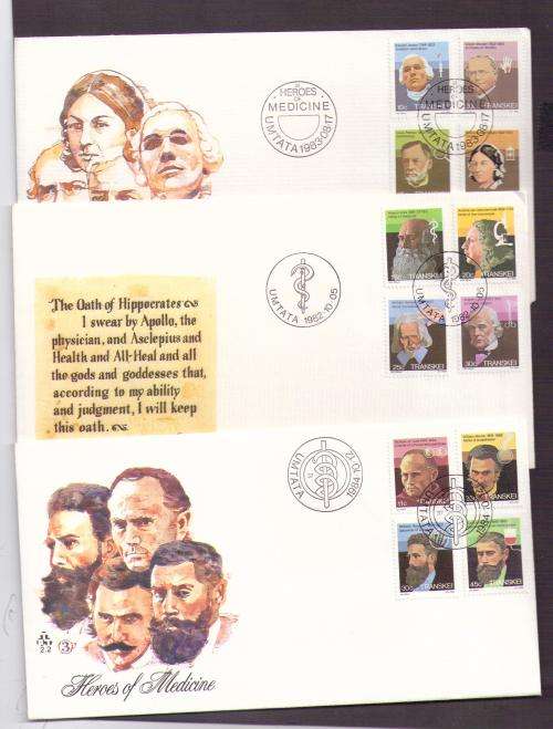 Transkei. 3 Different FDC's