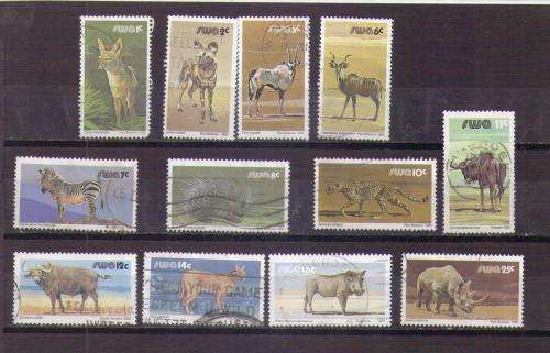 SWA. Part of set. Additionele value and stamps. Used some hinged