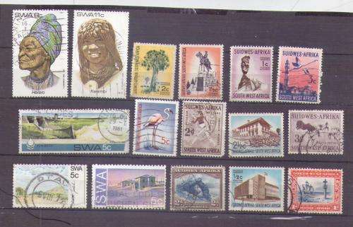 SWA. 16 Different stamps. Used not hinged