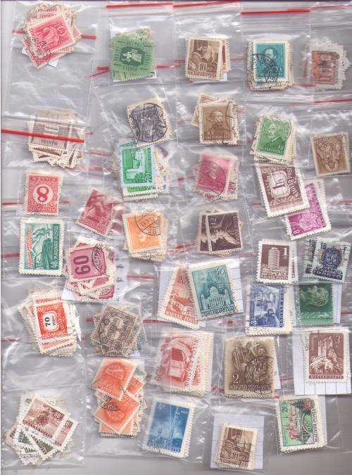 Hungry.Many stamps sorted in 49 reclosable bags.Duplications/unchecked. See both scans and note