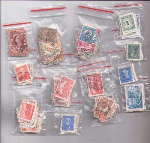 Hungry.Many stamps sorted in 49 reclosable bags.Duplications/unchecked. See both scans and note