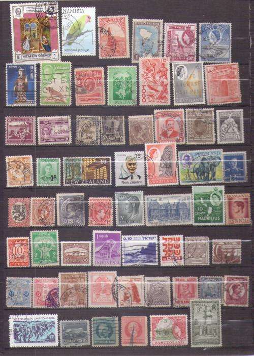 Worldwide. 59 Different stamps. Used some hinged