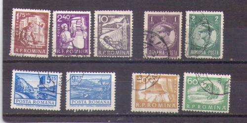 Romania. 4 Different groups. Used few very slightly hinged