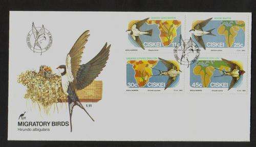 Ciskei. FDC 1.11 Migratory Birds