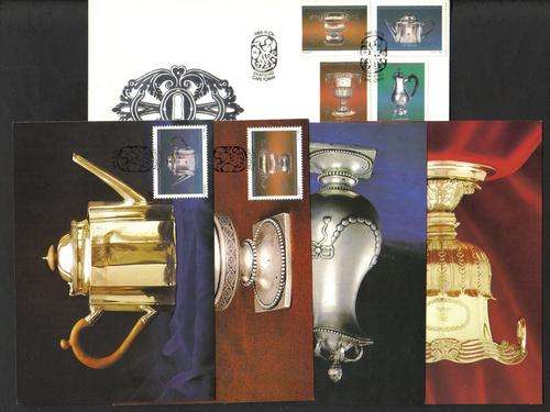 RSA. Complete set of 4 maximum cards plus matching FDC. Cancelled not used