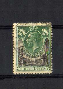 Northern Rhodesia. 1 x 2 Shilling 6d stamp.Used/hinged