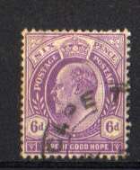 Cape of Good Hope. 1 x 6d Stamp. Used/hinged