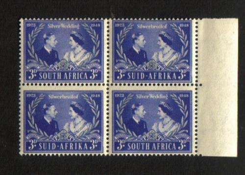 Union. One block of 4 x 3d stamps. Mint/hinged