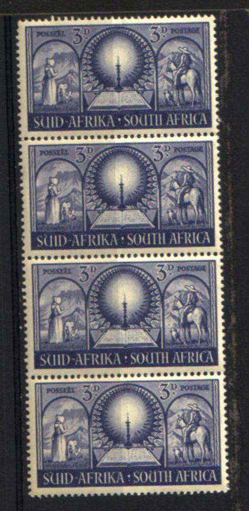 Union. 1 Strip of 4 x 3d stamps. MNH