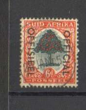 Union. 1 x 6d Stamp. OVERPRINTED. Used/hinged