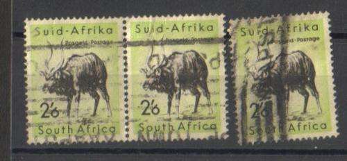 Union. 3 x 2 Shilling 6d Stamp. (Includes 1 pair). Used/hinged