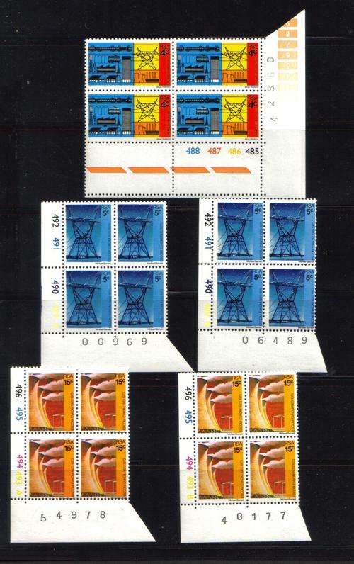 RSA. Complete set of 4 control blocks. 50th Anniversary of ESCOM. MNH