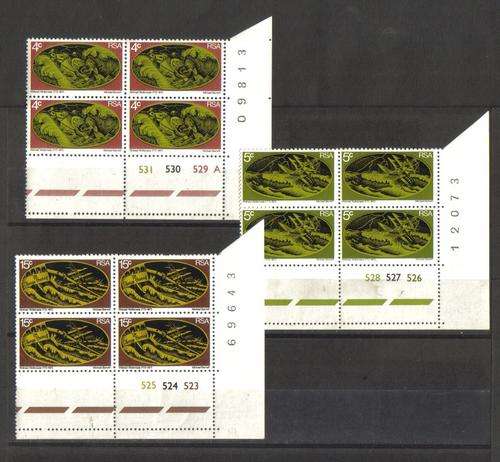 RSA. Complete set of 4 control blocks (69643, 12073 and 09813) 523 to 531. MNH
