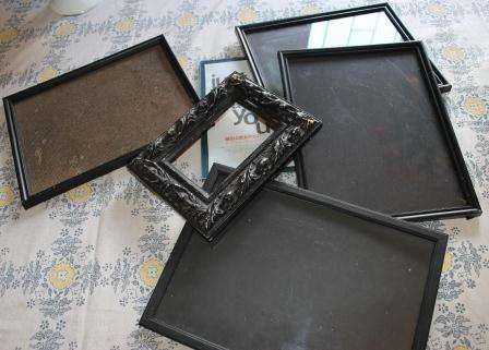 A selection of frames, all with glass in tact