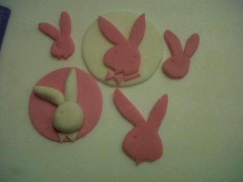 EDIBLE FONDANT SUGAR DECORATIONS - SPECIAL LISTING - PLAYBOY BUNNIES