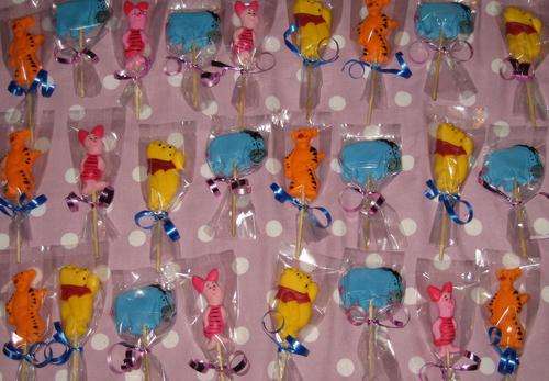 EDIBLE FONDANT SUGAR DECORATIONS - Winnie the pooh and friends Cupcake Toppers
