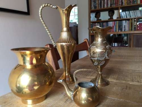 Brass lot of four items - all for one bid