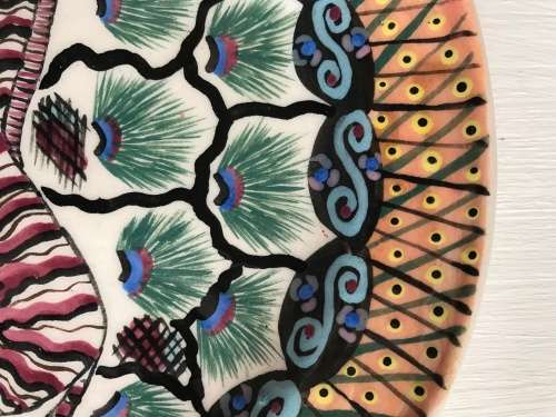 Beautiful Ardmore hand-painted plate