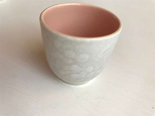 Poole pottery twin tone four-egg cup breakfast set with stand