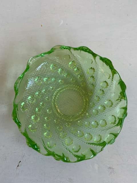 Stunning antique hobnail glass trinket bowl - delightful