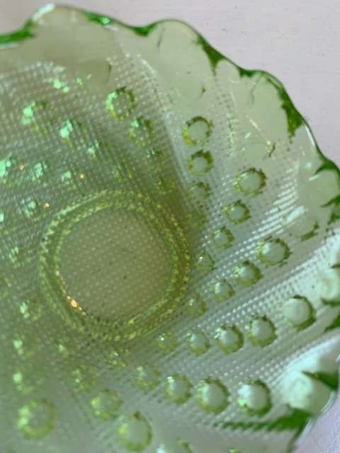 Stunning antique hobnail glass trinket bowl - delightful