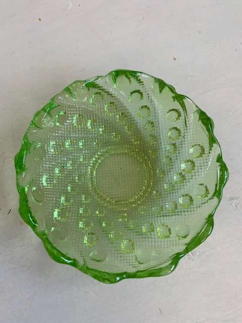 Stunning antique hobnail glass trinket bowl - delightful