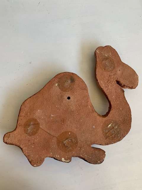 Friendly ceramic camel wall hanging/decoration