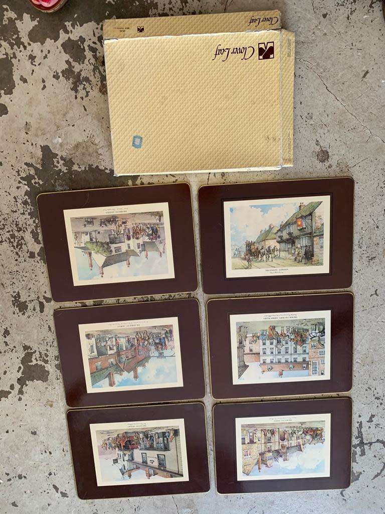 #36 High quality vintage Clover placemats with cork backing